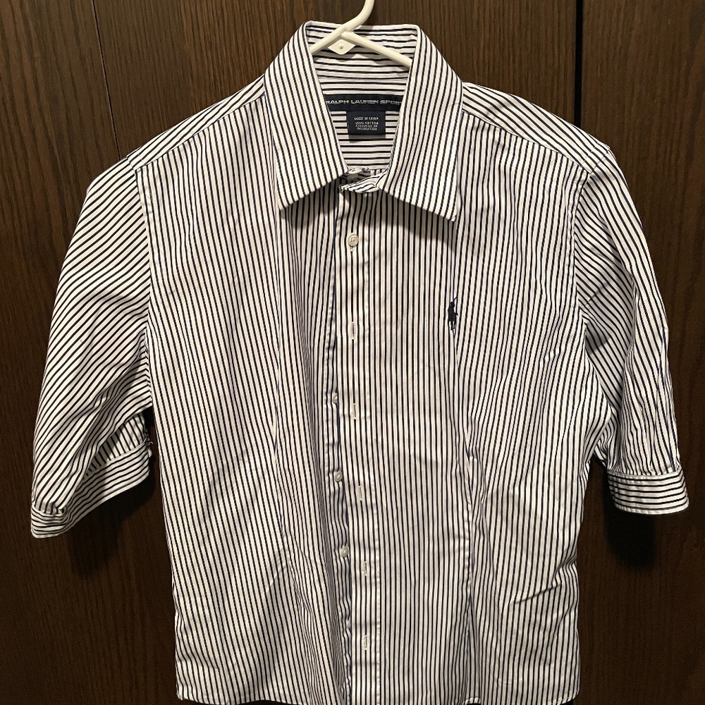 Ralph Lauren Sport Elbow Length Sleeve Fitted Top